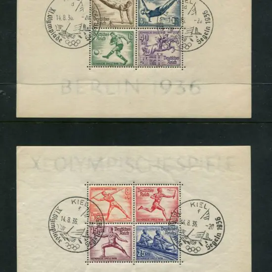 Germany 1936 Olympics M/S's. CTO with Liel "d" & ...