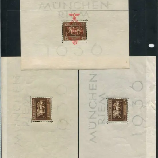 Germany 1936 "Brown Ribbon of Germany" M/S's on ...