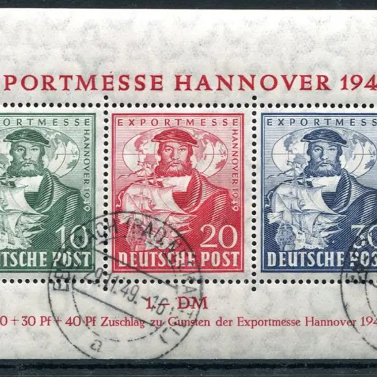 Germany-Allied Zone 1949 Hannover Fair M/S ...