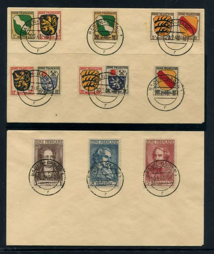 Germany-French Zone 1945/46 Arms & Portraits ... Image 1++