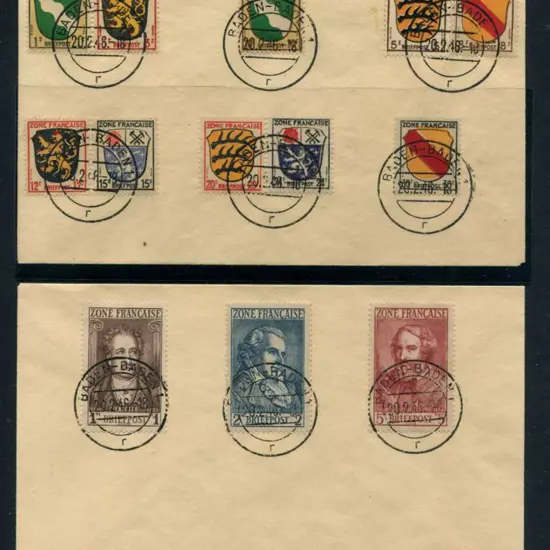 Germany-French Zone 1945/46 Arms & Portraits ...