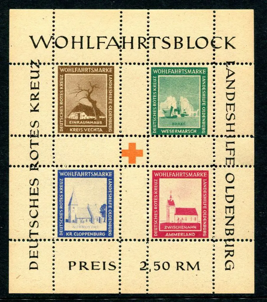 Germany-Russian Zone 1948 Oldenburg Red Cross ... Image 1++