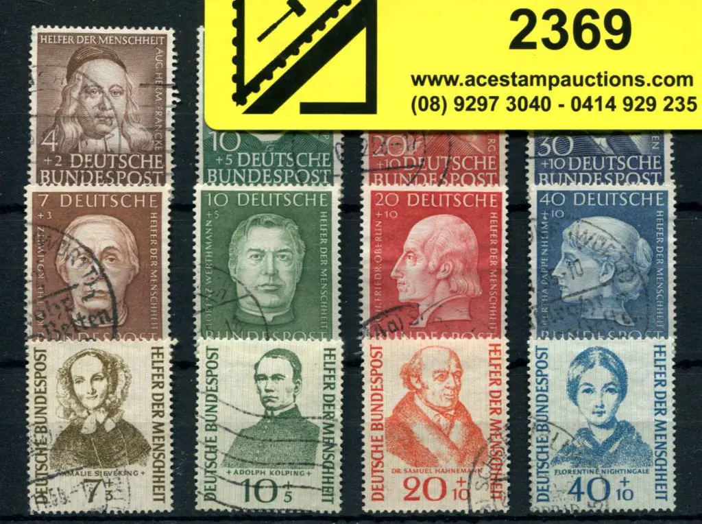 Germany-West 1953, 1954 & 1955 Relief Fund sets of ... Image 1++