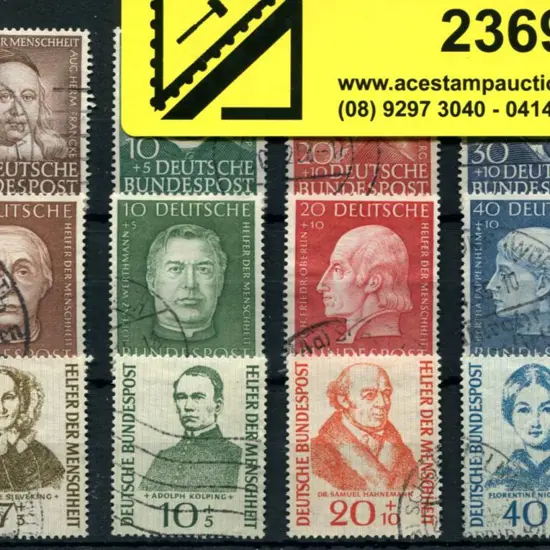 Germany-West 1953, 1954 & 1955 Relief Fund sets of ...