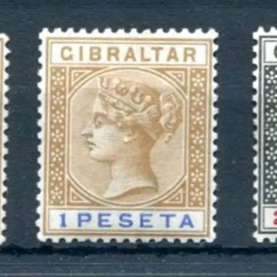 Gibraltar 1889/96 75c to 5p QV. Fine MLH with good ...