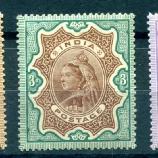 India 1895 2R, 3R & 5R QV bicolours. Fine MLH. SG ...