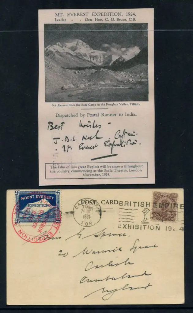 India 1924 (24th Oct) Mount Everest Expedition led ... Image 1++