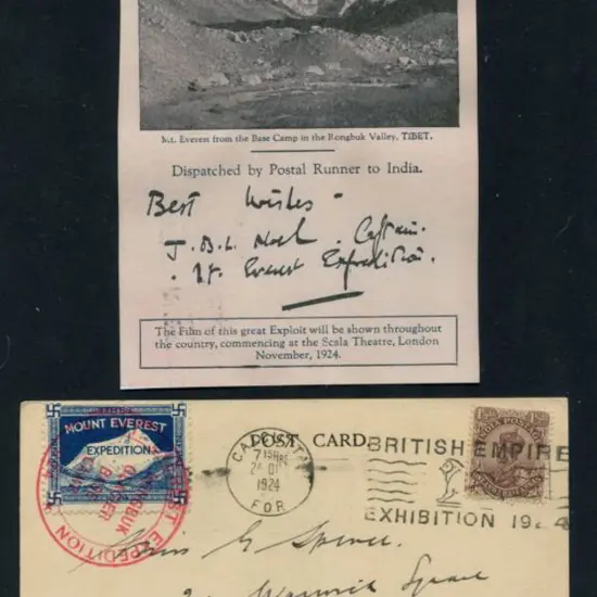 India 1924 (24th Oct) Mount Everest Expedition led ...
