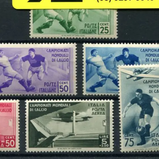 Italy 1934 World Cup Football set of 9. MLH with ...