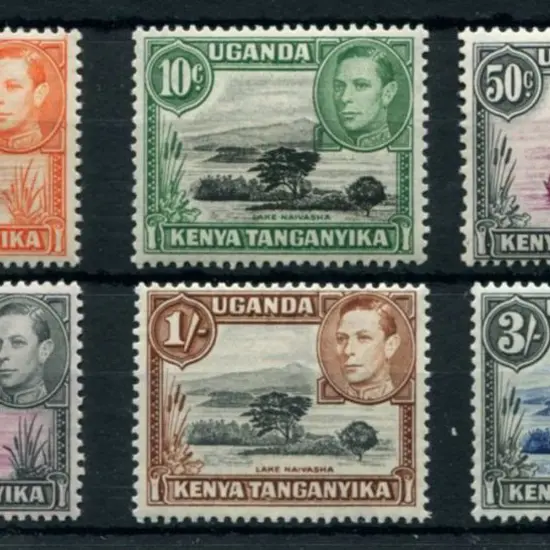 KUT 1938/54 KGVI 5¢ (SG 133a), 10¢ (SG 135c), 50¢ ...