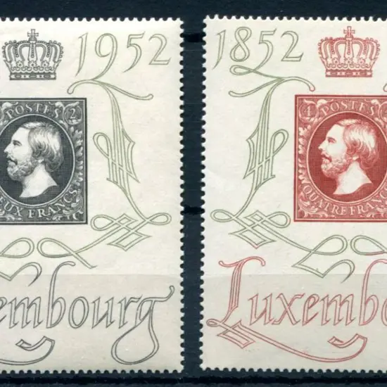 Luxembourg 1952 2f & 4f Stamp Cent. Fine MLH. SG ...