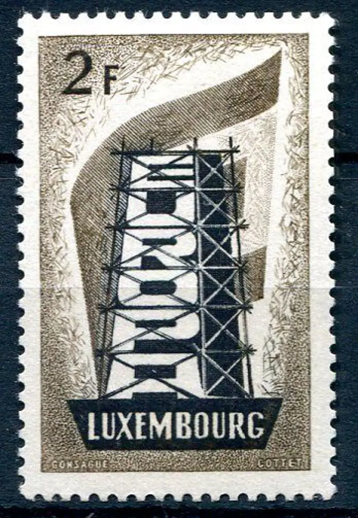 Luxembourg 1956 2f Europa. MUH & the key value. SG ... Image 1++