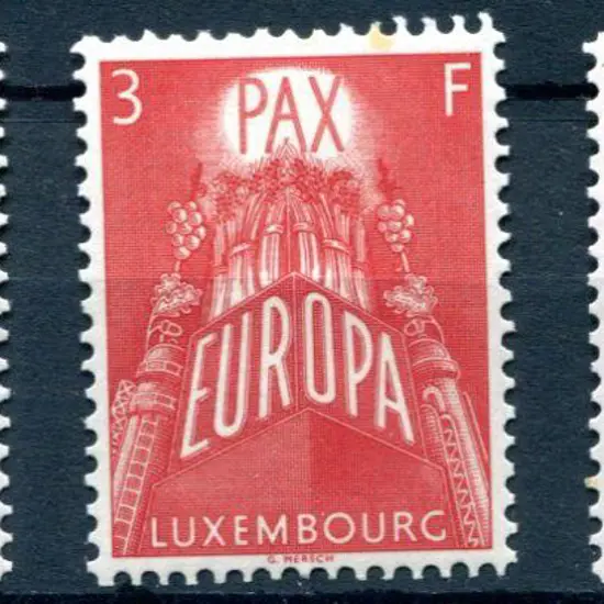 Luxembourg 1957 Europa set of 3. MLH but 2f has ...
