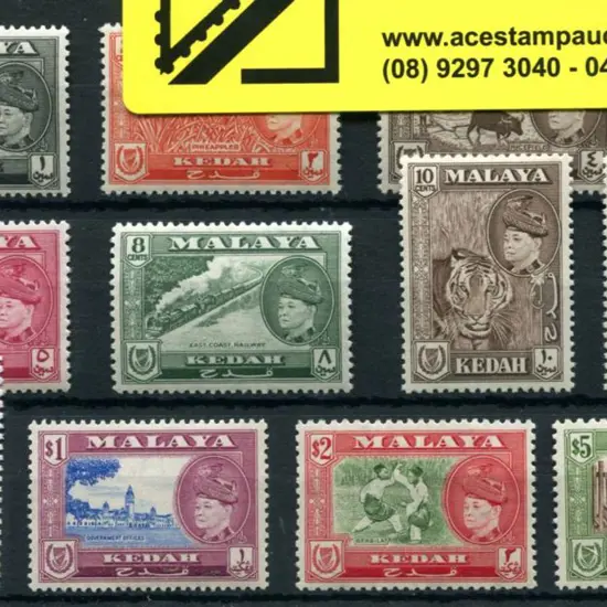 Malaya-Kedah 1957 Pictorials set of 11 to $5. $2 ...
