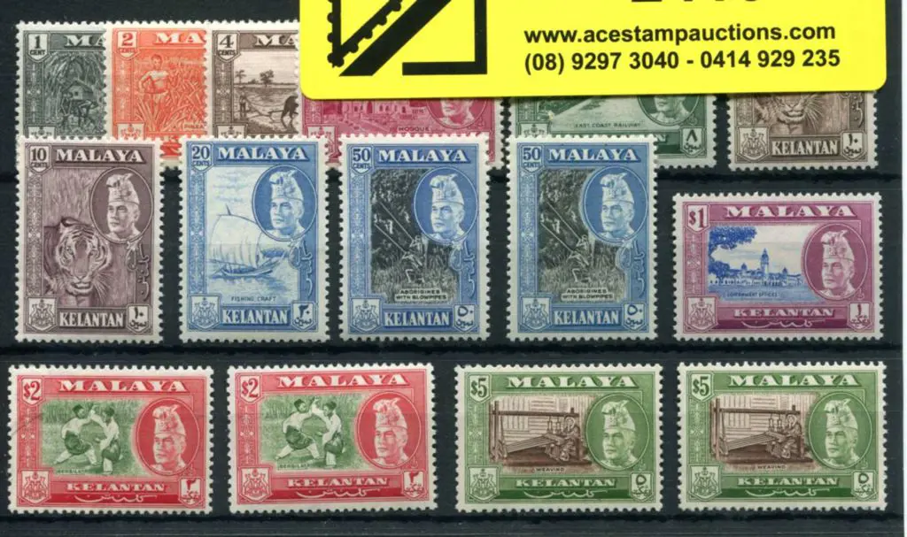 Malaya-Kelantan 1957/63 Pictorials to $5 incl both ... Image 1++