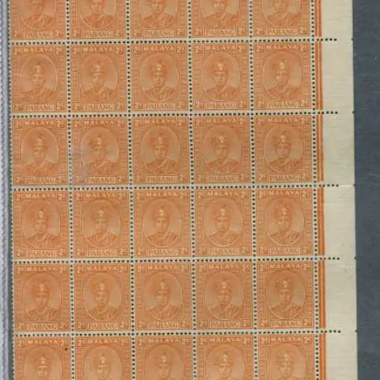 Malaya-Pahang 1941 2¢ orange Sultan Abu Bakar ...