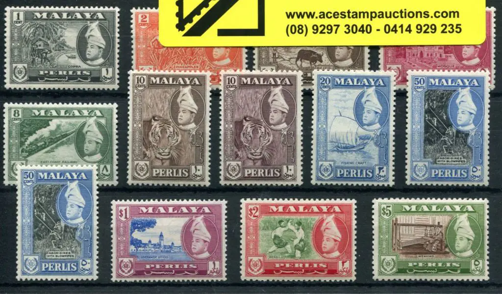 Malaya-Perlis 1957/62 Pictorials set to $5 incl ... Image 1++
