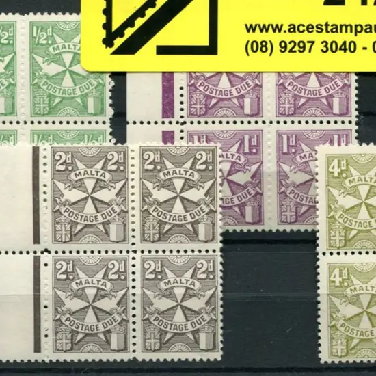 Malta 1967/70 1d to 4d Postage Dues set of 4 in ...