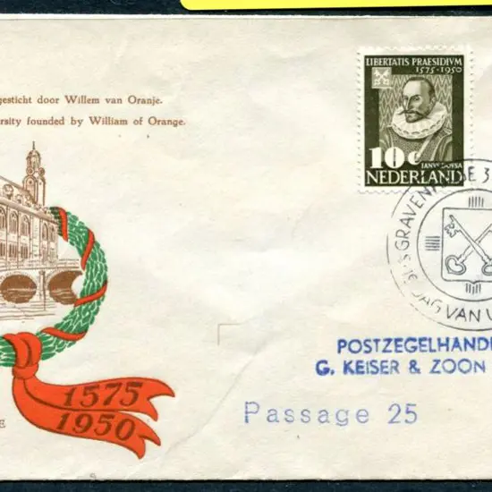 Netherlands 1950 (3rd Oct) Leyden University ...