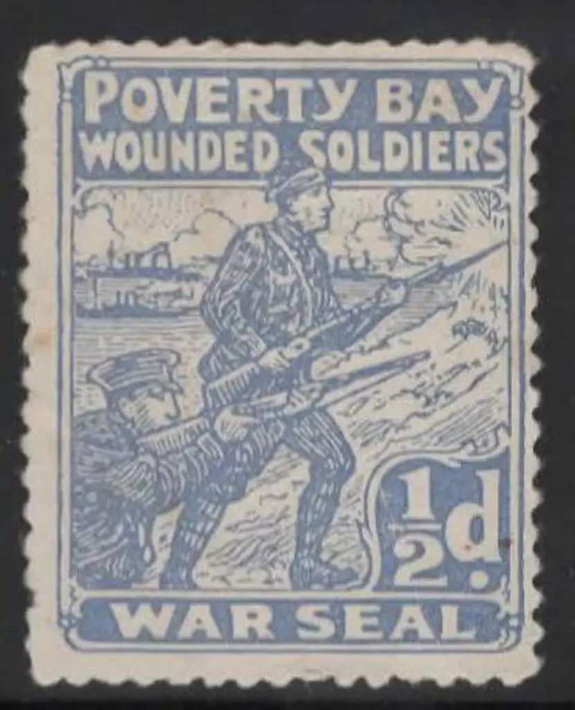 New Zealand 1915 ½d "Poverty Bay Wounded Soldiers ... Image 1++