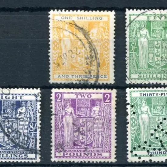 New Zealand 1931/58 "Arms" postal fiscals group ...
