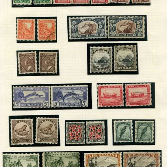 New Zealand 1935 Pictorials to 3/- MLH & used with ...