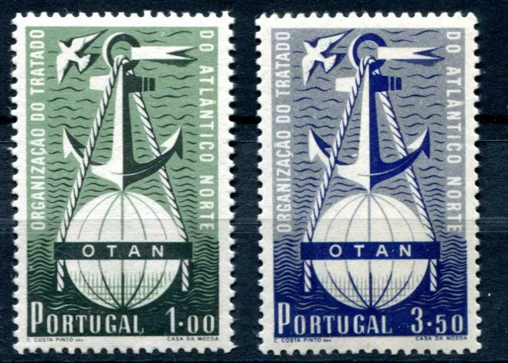 Portugal 1952 1E & 3E.50 Nato pair. Fresh MUH. SG ... Image 1++