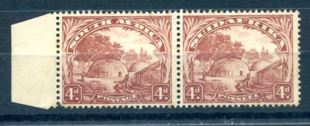 South Africa 1930/44 4d brown horizontal pair, ... Image 1++