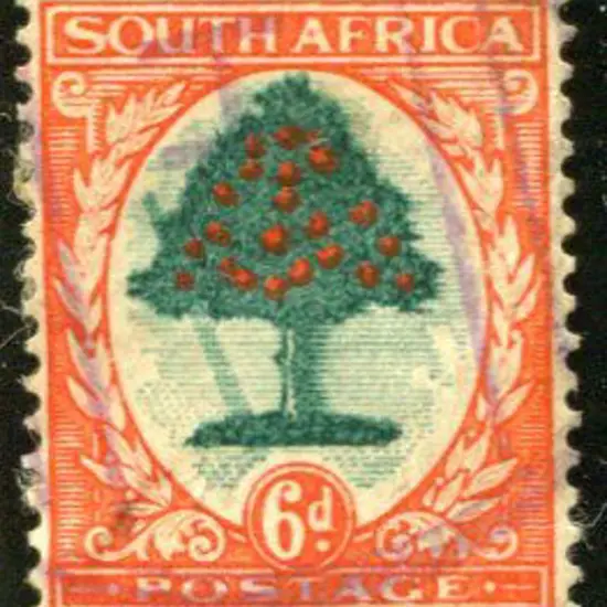 South Africa 1933/48 6d green & vermilion single ...