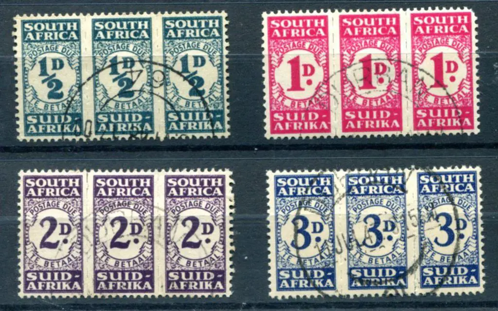 South Africa 1943/48 Postage Dues "bantam" set of ... Image 1++