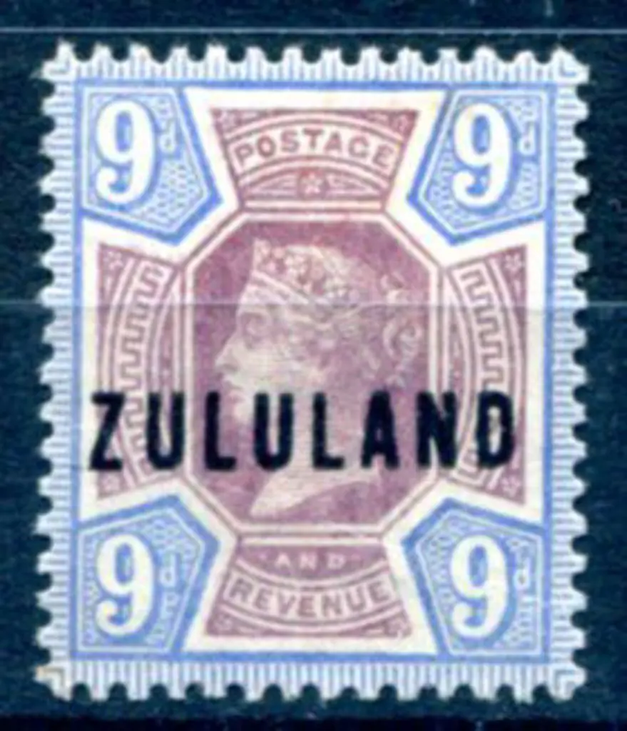 South Africa - Zululand 1892 9d dull purple & blue ... Image 1++
