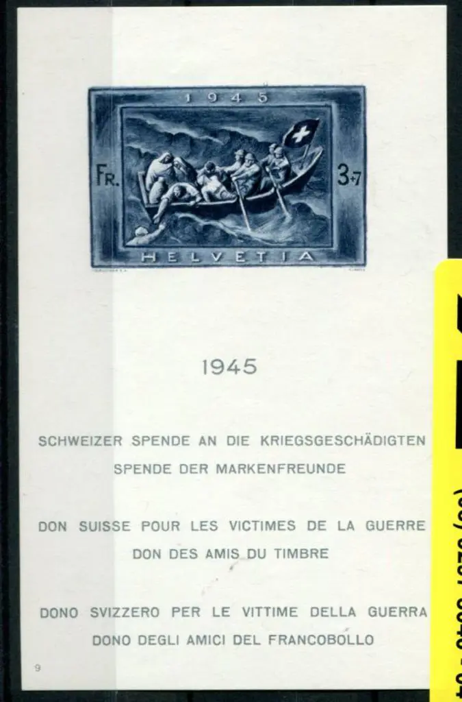 Switzerland 1945 War Relief Fund Lifeboat ... Image 1++