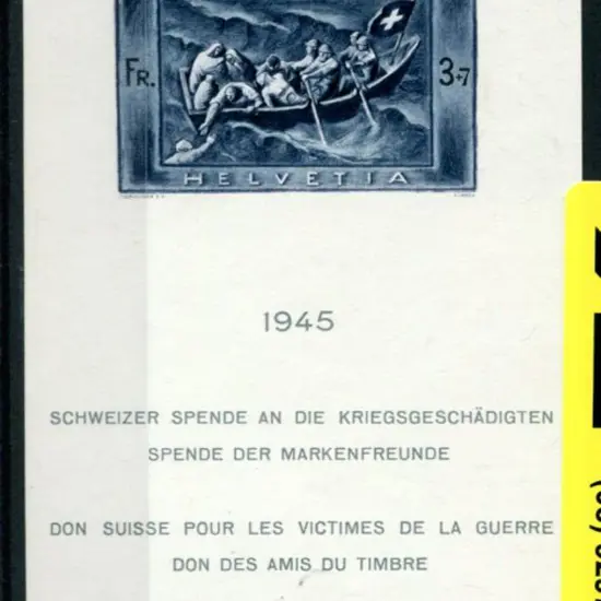 Switzerland 1945 War Relief Fund Lifeboat ...