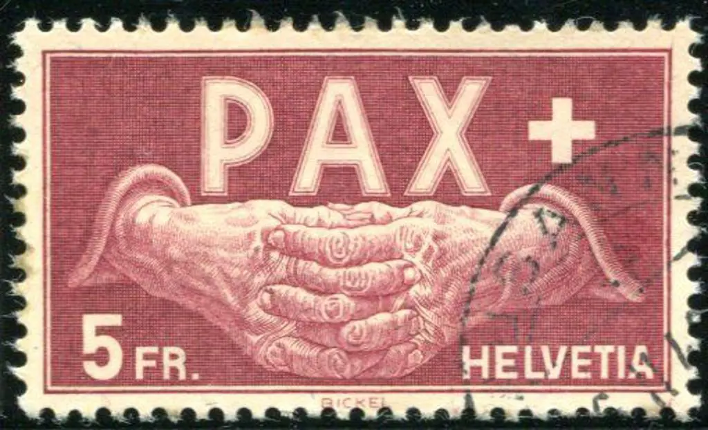 Switzerland 1945 5f Peace fine used. SG 458 Cat. ... Image 1++