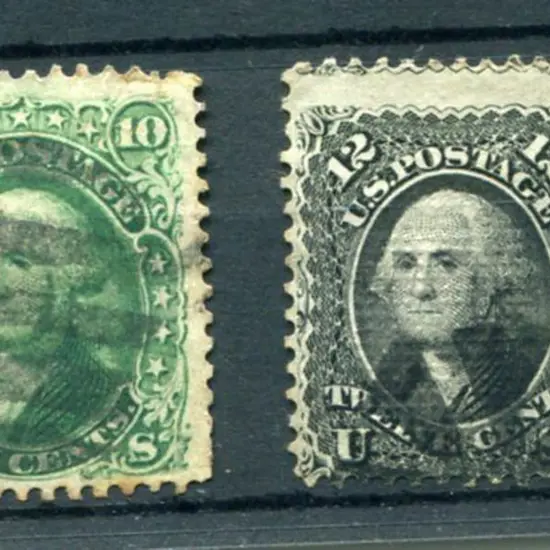 USA 1861/62 10¢ blue green Washington used by ...