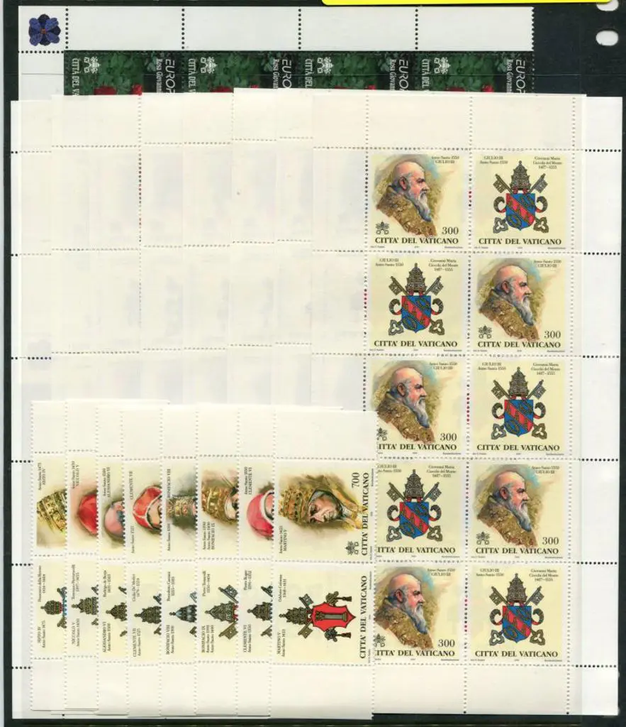 Vatican 1999 Popes (2nd issue) set of 8 in ... Image 1++