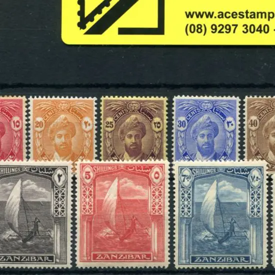 Zanzibar 1936 Sultan Kalif "cents" & "shillings" ...