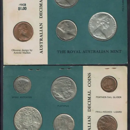 1966 Uncirculated sets of 6 on RAM blue cards x 2. ...