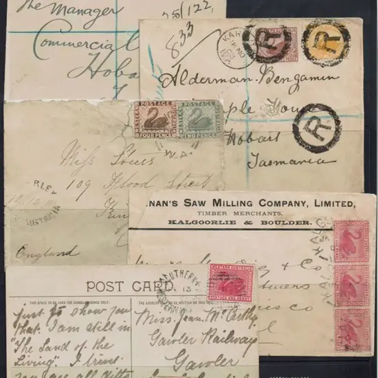 1889-1906 range of items incl Arthur River ...