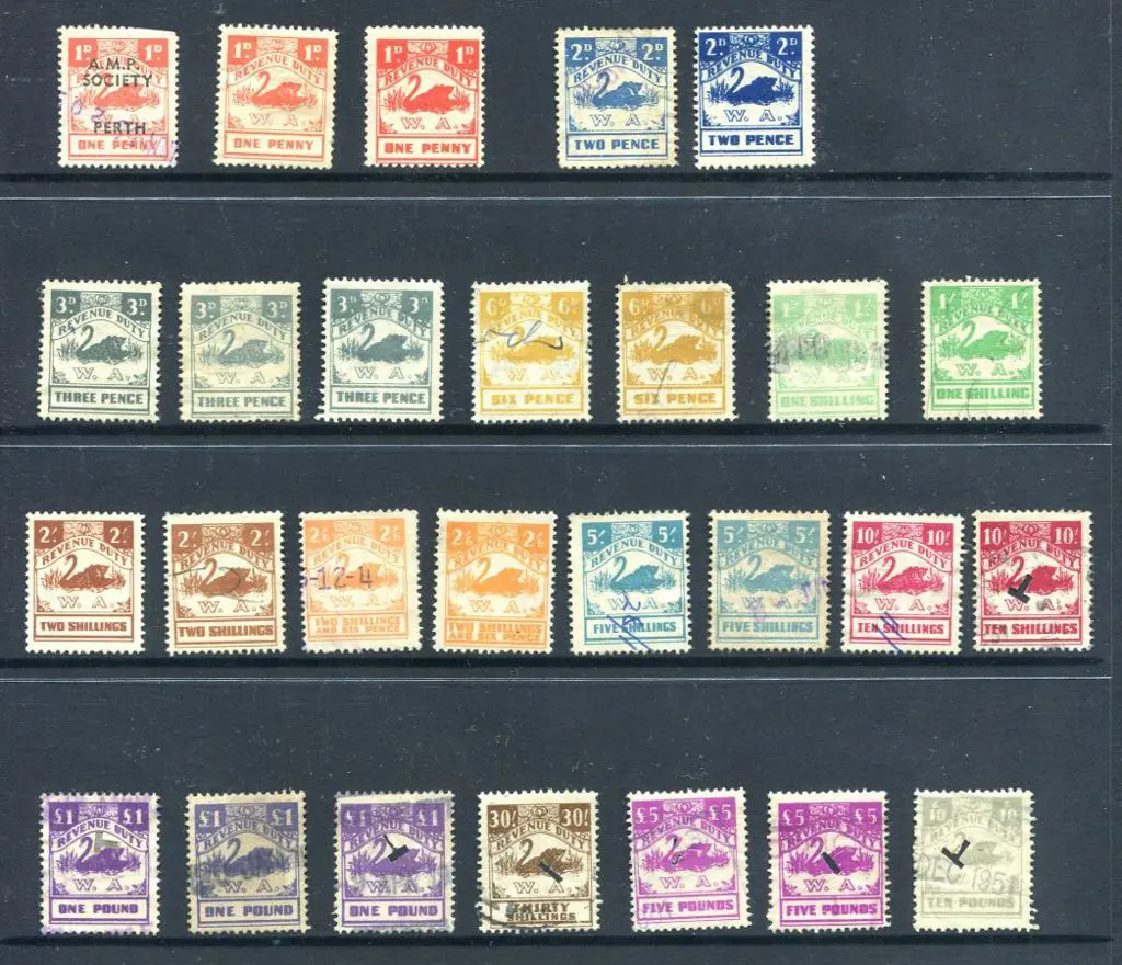 Revenues 1940 small monocolour swans inscribed ... Image 1++