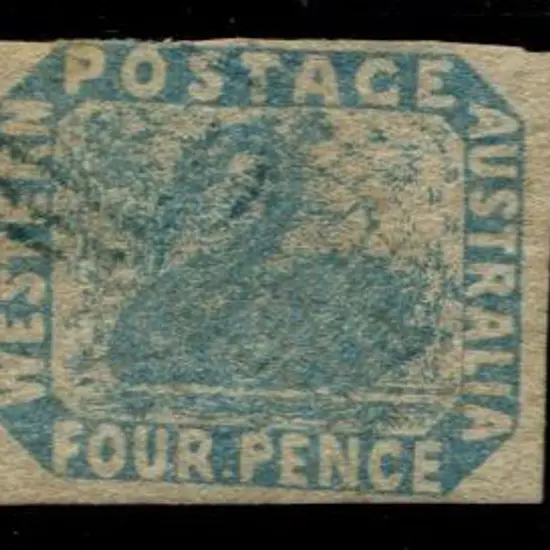 1854/55 4d pale blue with 3½ clear margins just ...