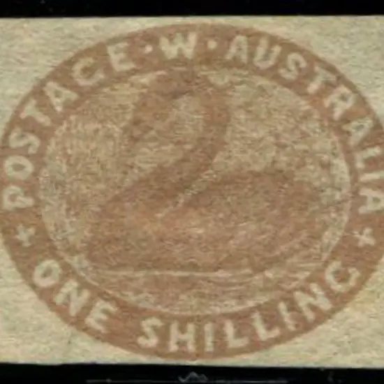 1855/55 1/- pale brown swan. Fine unused with ...