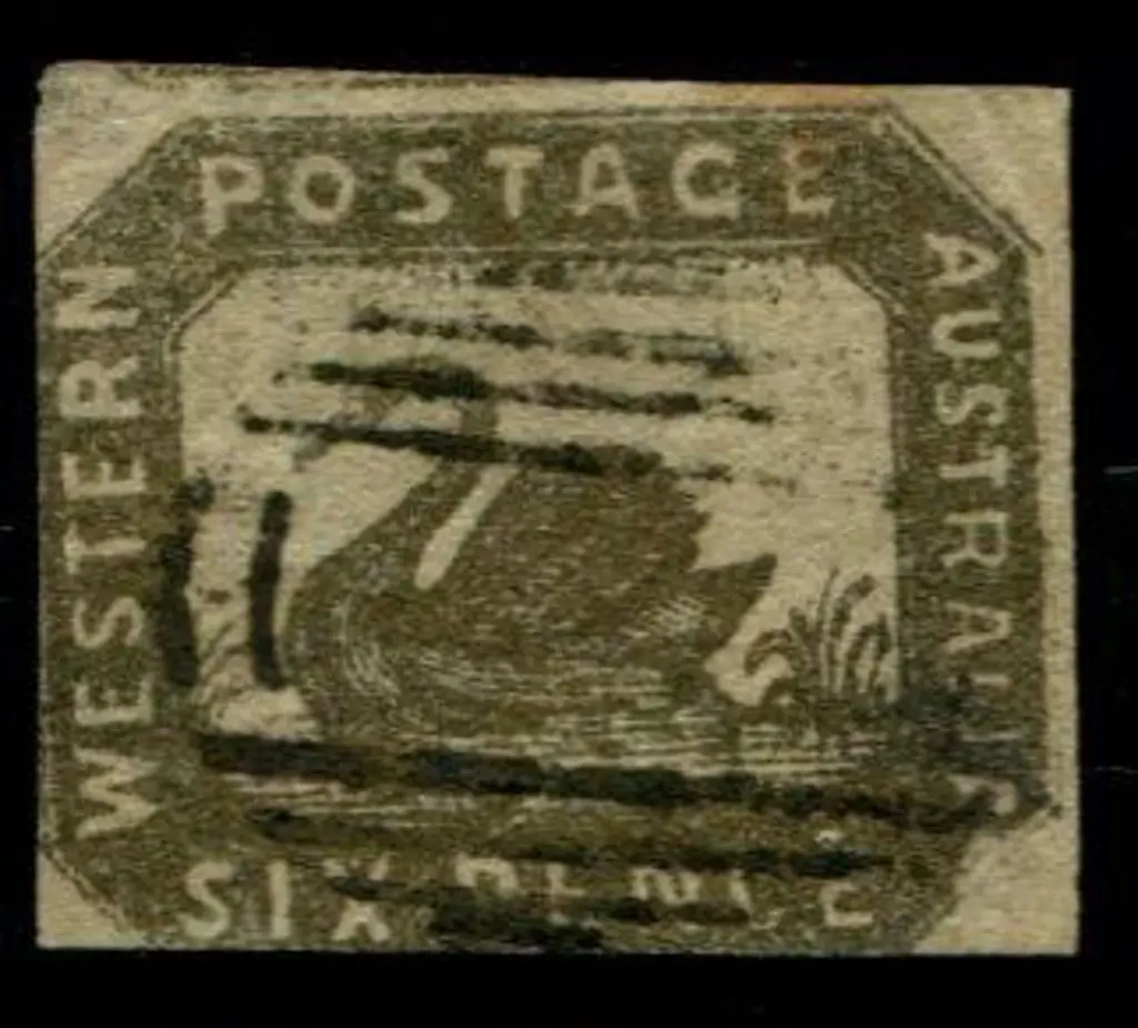 1857 6d grey black Hillman. Lightly used with 2 ... Image 1++