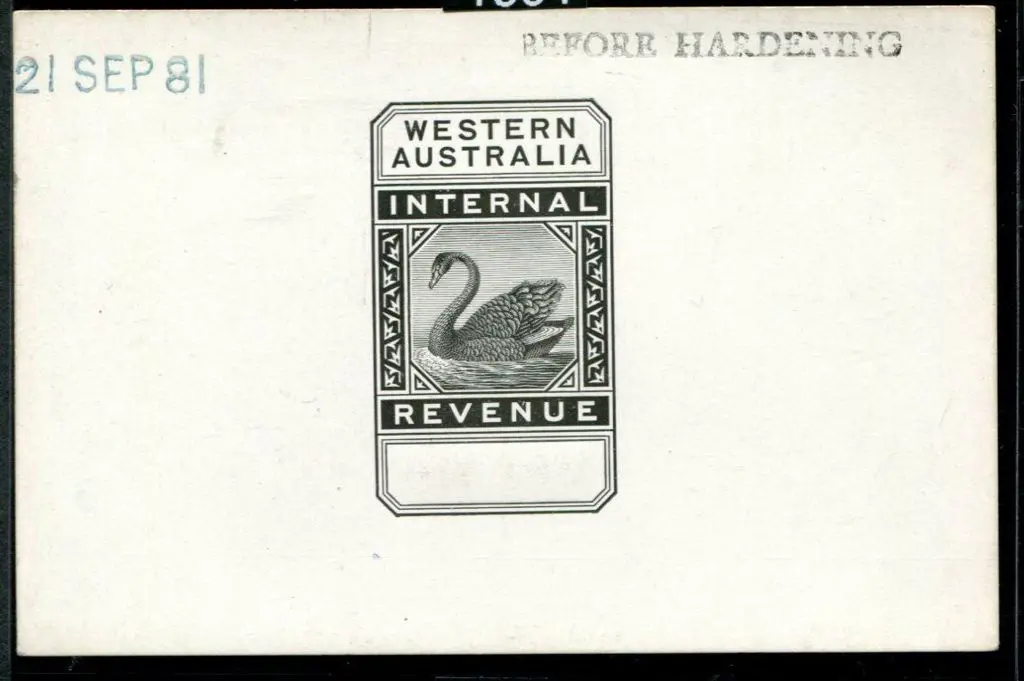 1882 Internal Revenue Swan master die proof for ... Image 1++
