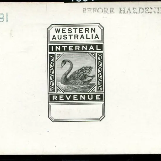 1882 Internal Revenue Swan master die proof for ...