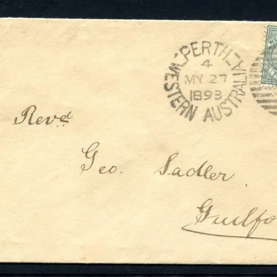 1893 (27th May) Perth to Guildford cover with 2d ...