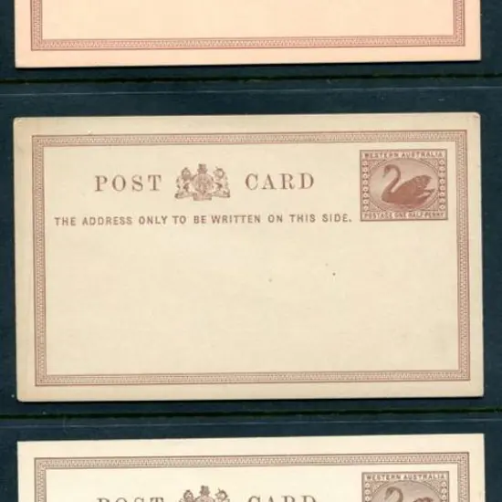 1897 ½d chestnut on salmon stock Post Card (PC1) ...