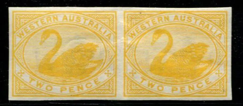 1898 2d yellow imperforate horizontal plate proof ... Image 1++