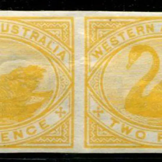 1898 2d yellow imperforate horizontal plate proof ...