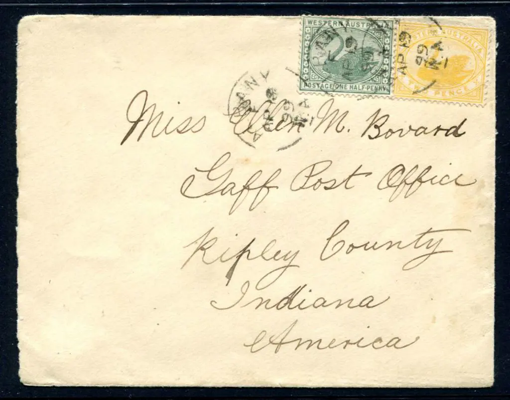 1899 (19th Mar) Albany to America cover with New ... Image 1++